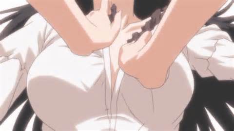 Gif Hentai porno de bande rapide Shirt fille aux gros seins et gros seins Come Up