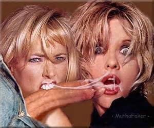 Meg Ryan montrant sa chatte et les seins et baise Hard de CelebDefamer