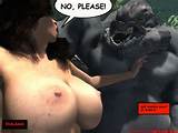 Loup-garou et Brute de BD porno 3D