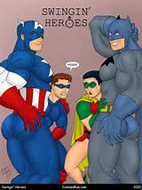 Batman Captain America Gay Sex 1 Swingin Heroes photos