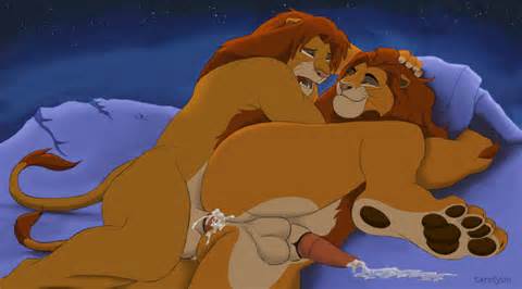 Gay inceste Lion Mufasa hommes Muscles rÃ´le renversement Simba Tarolyon la