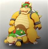 Fard Ã  joues anal Bowser Bowser Jr Chubby Gay inceste Koopa Mario Bros